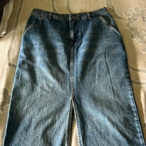 Denim maxi skirt